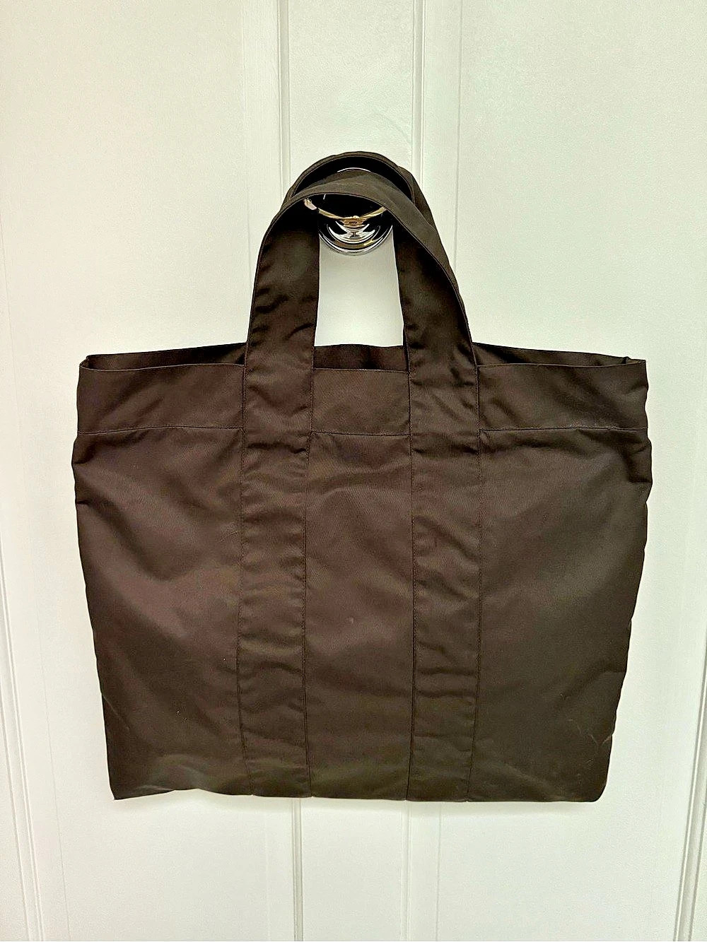 The Row N/S nylon shopper Brown Tote Bag - Picture 2 of 3